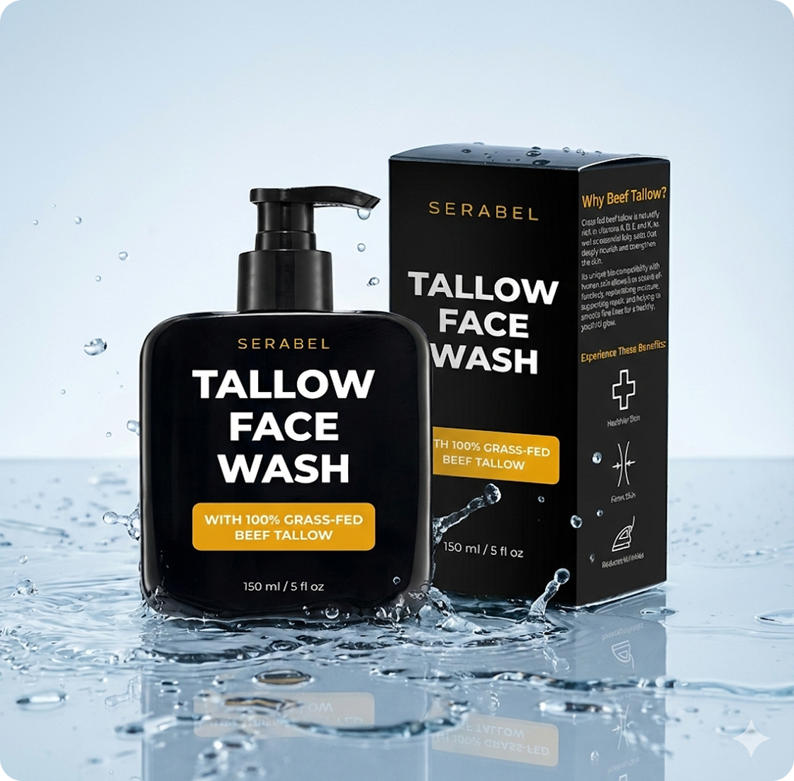 1 Bottle of Tallow Face Wash